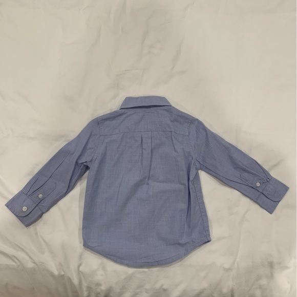 Janie and Jack light blue button down dress shirt - 12-18 months - Picture 2 of 4